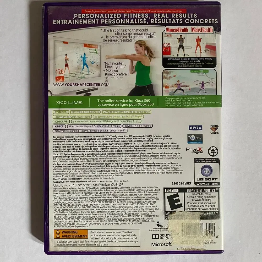Xbox 360 kinect - Your Shape Fitness Evolved